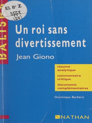 cover image of Un roi sans divertissement